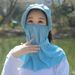 Women's Summer Sun Hat Face Mask Veil Riding Electric Bike Outdoor Sun Hat Anti Ultraviolet Sun Hat_desvips.com