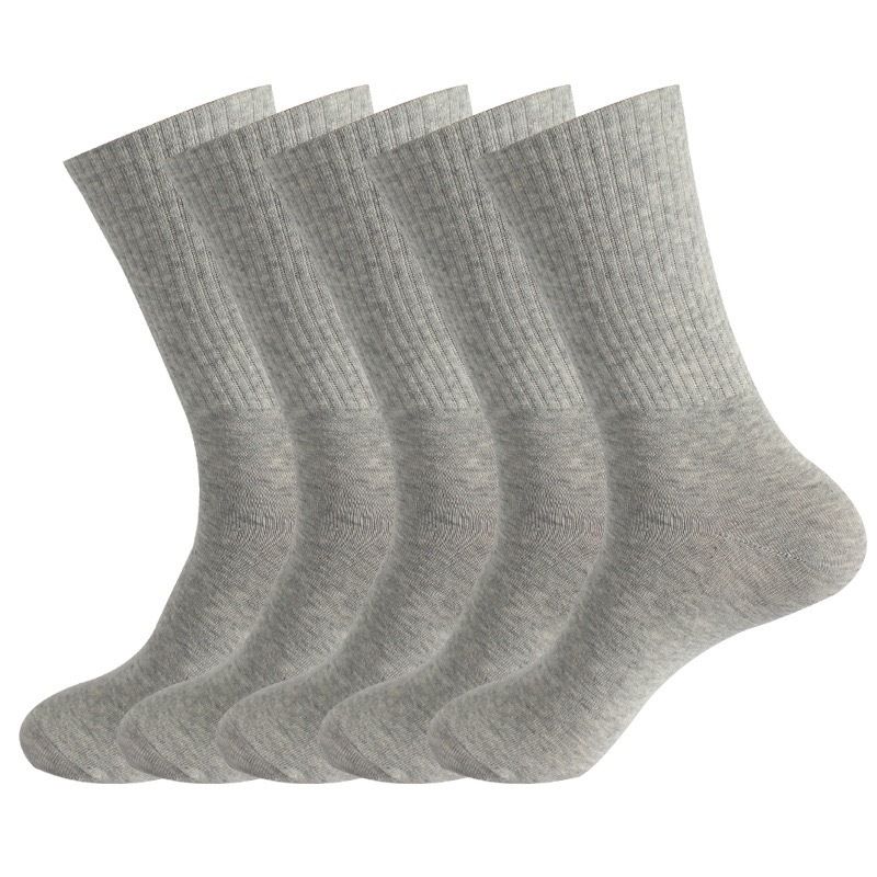 plus Size Men's Solid Color mid Calf Crew Socks European American Style Unisex Boat Socks for Sports & Outdoor_desvips.com