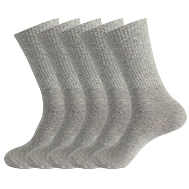 plus Size Men's Solid Color mid Calf Crew Socks European American Style Unisex Boat Socks for Sports & Outdoor_desvips.com