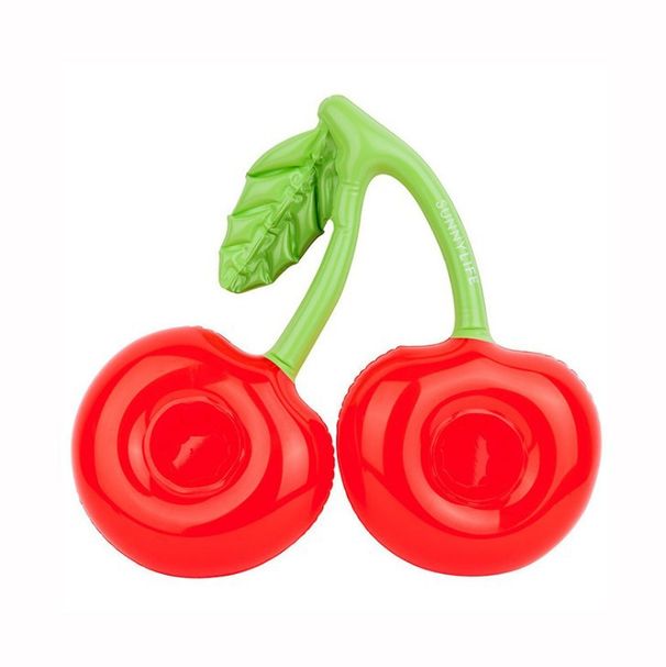 Swimming Rings Inflatable Double Mouth Cherry Cup Holder Ins Double Cherry Coaster Creative Cocktail Coaster Party Theme Decoration_desvips.com