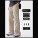 001 American Style Workwear Casual Men Straight Loose 2025 New Wide-Leg Outdoor Cargo Pants Autumn Winter Fleece-Lined_desvips.com