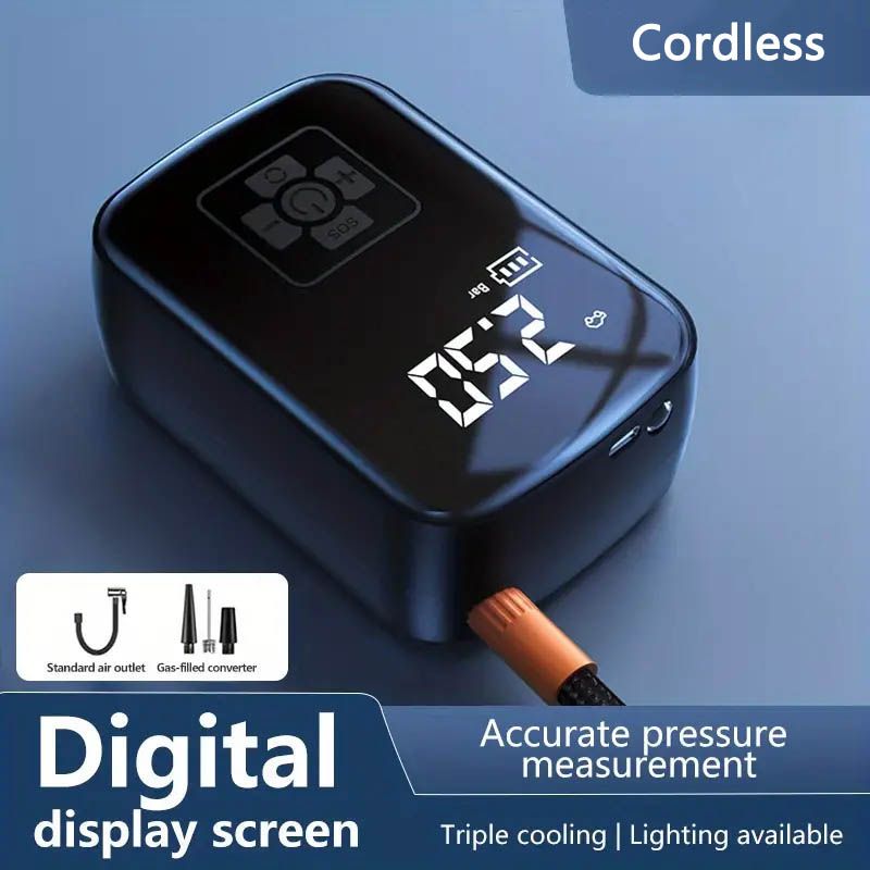 Car Tire Inflator Mini Air Compressor 12V 150PSI Portable Electric Air Pump For Motorcycle Bicycle Tire Air Filling Pum_desvips.com