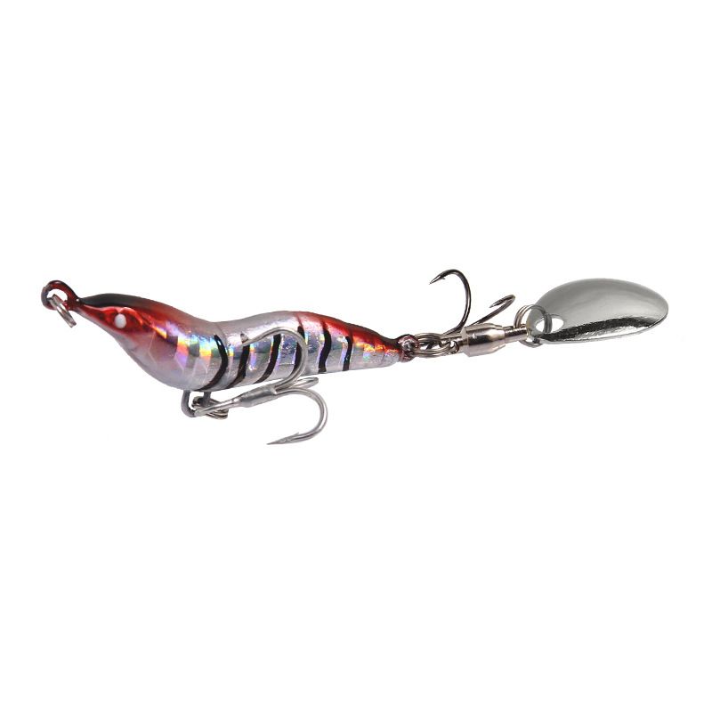 Lure Bait Long Throw Full Attack Shrimp Metal Bait VIB Blood Groove Hook Chicken Claw Hook Rotating Sequin Simulation Bait Fishing Gear_desvips.com