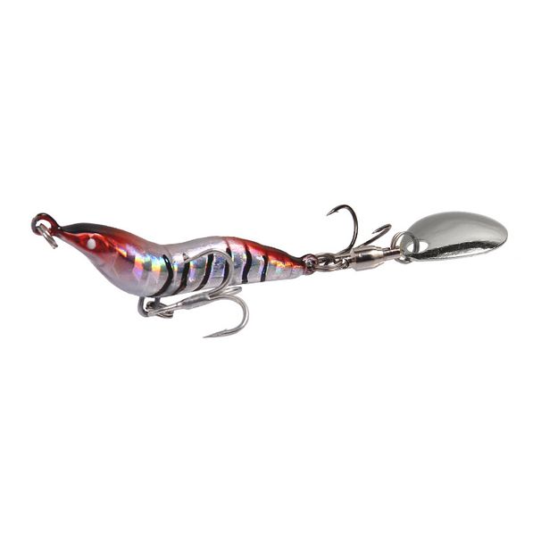 Lure Bait Long Throw Full Attack Shrimp Metal Bait VIB Blood Groove Hook Chicken Claw Hook Rotating Sequin Simulation Bait Fishing Gear_desvips.com