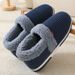 Couple Warm Bag Heel Cotton Slippers Winter Indoor Padded Bottom Home Household Non-slip Belt Heel Cotton Shoes Ladies_desvips.com