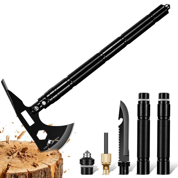 Purple Dragon Multi-Tool Tactical Hatchet Survival Axe With Hoe_desvips.com