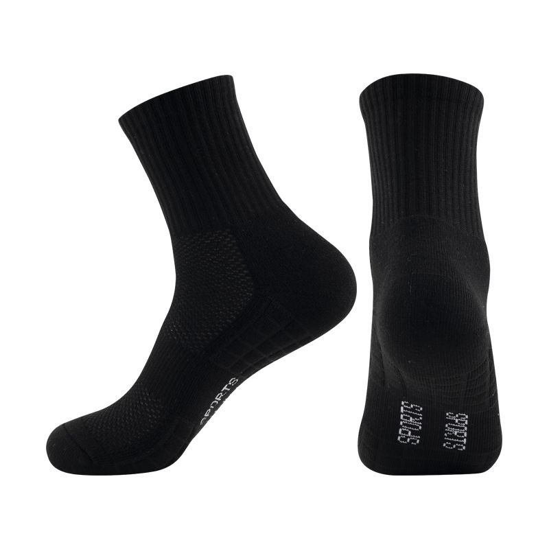 Autumn Winter Running Cotton Outdoor Sweat-Absorbent Odor-Resistant Men Women Sports Thickened Towel Bottom Mid-Calf_desvips.com