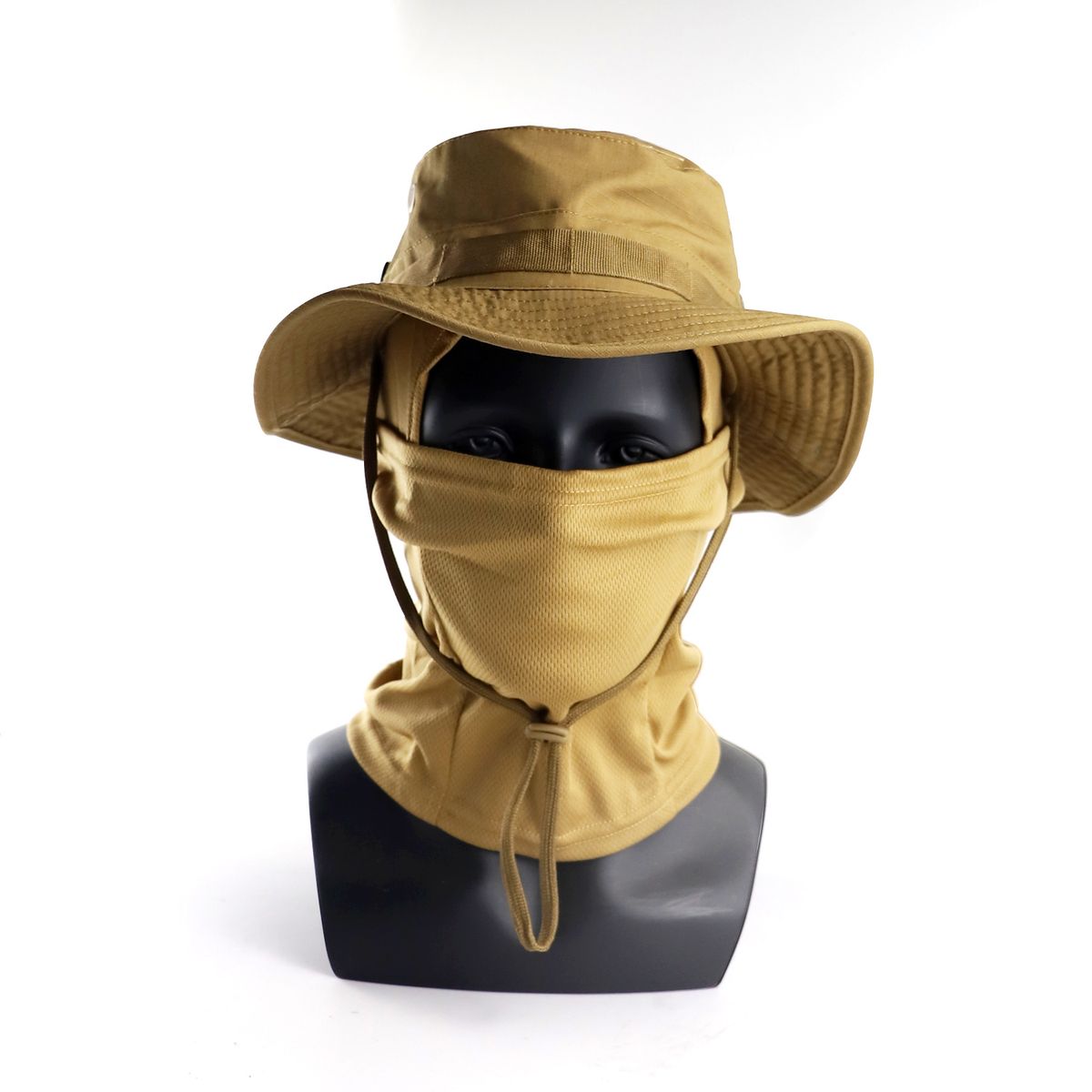 Women Men Hiking Fishing Boonie Hat Outdoor Sport Sun UV Protection Neck Face Camouflage Adjustable Bucket Caps And Mask_desvips.com