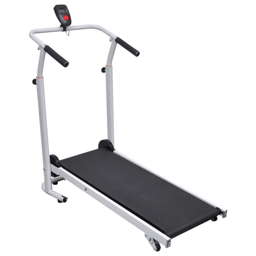 Black Manual Treadmill For Home Use - Foldable Design - Non-Slip Running Surface - Speed, Duration, Distance, And Calorie Tracking - Adjustable Feet_desvips.com