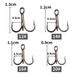 Shark Scavenger|10-piece Set Of Aokin Reinforced ST36 Black Nickel Triple Anchor Hooks With Barbs For Lure Fishing_desvips.com
