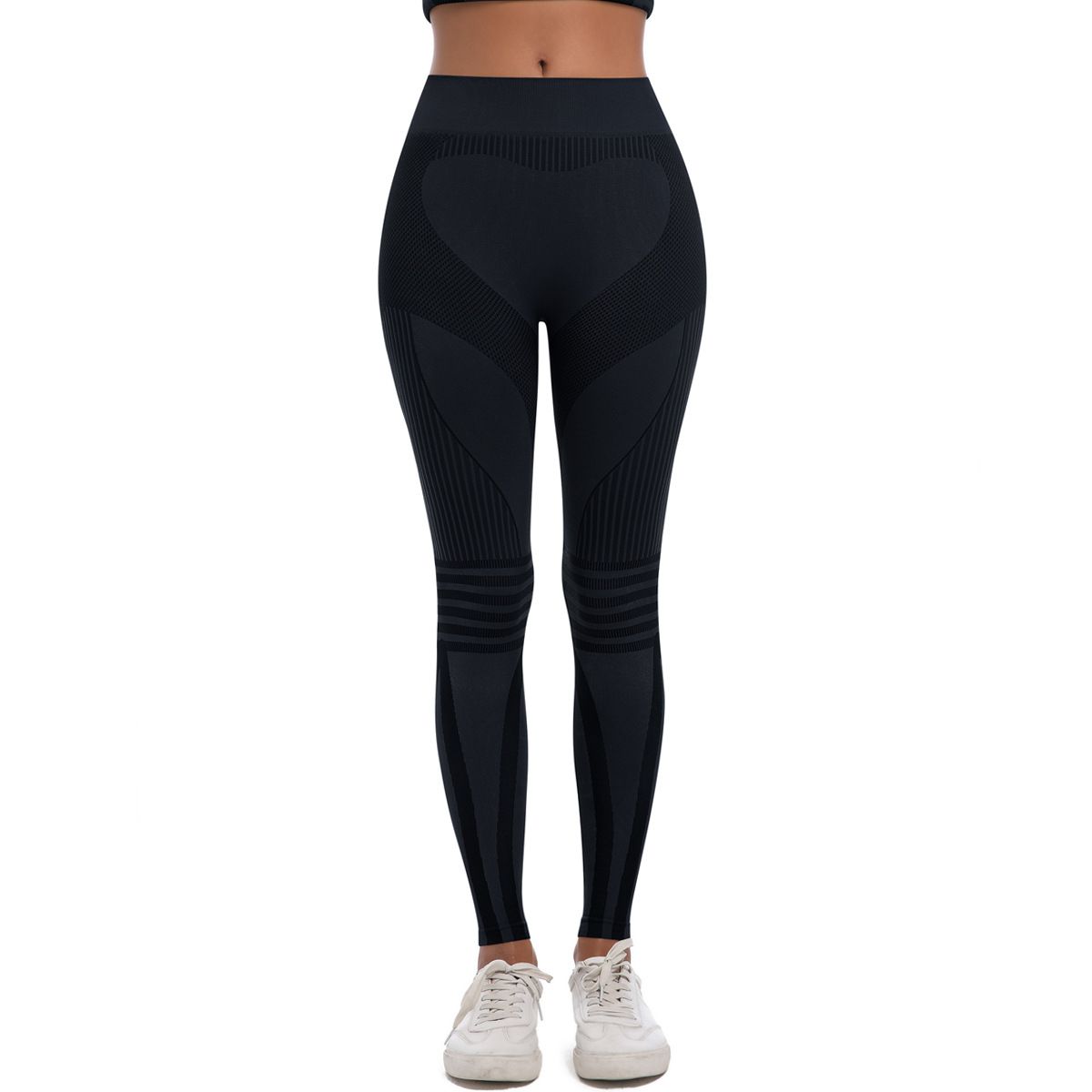 New Seamless Knitted Tight Elastic Breathable Ski High Waist Sports Running Fitness Base Layer Yoga Pants_desvips.com
