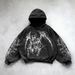 Washed Hooded Pullover Hoodie Winter High Street Unisex Sweatshirt Versatile Top_desvips.com