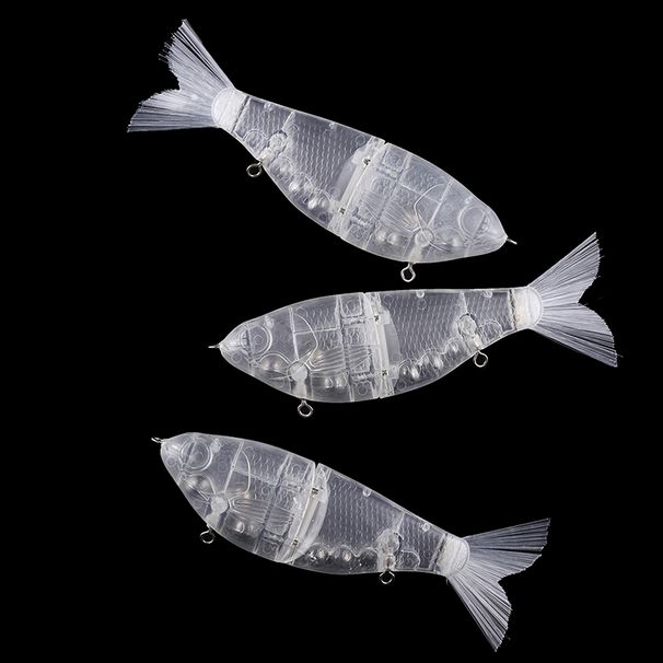 Chan'sHuang 3PCS Unpainted Blank Lures 18cm 67.5g Sinking Brush Tail Gilde Swimbait DIY Artificial Fishing Bait_desvips.com