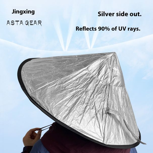 Astagear Silver-Coated Lightweight Outdoor Sun-Protection & Rain-Resistant Foldable Umbrella Hat, Breathable Fishing Hat_desvips.com