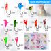 Lure Micro Ice Luminous Root Hook Set Silkworm Mini Lead Head Winter Fishing Hooks 48pcs_desvips.com
