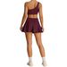 Cross-Border New Pleated Tennis Women Pocket Anti-Exposure Sportswear Set Quick-Drying Breathable Running Fitness Wear_desvips.com