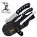 Elk Ridge Outdoors 3-Piece Hunting Knife Set With Satin Finish Stainless Steel Blades, Black Nylon Fiber Handles, And Combo Sheath For Hunting, Campin_desvips.com
