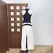 Unique Design: Women's Sleeveless Polo Collar Top With Ribbon Hem + Elastic Sports Quick-dry Long Pants Embroidered Set_desvips.com