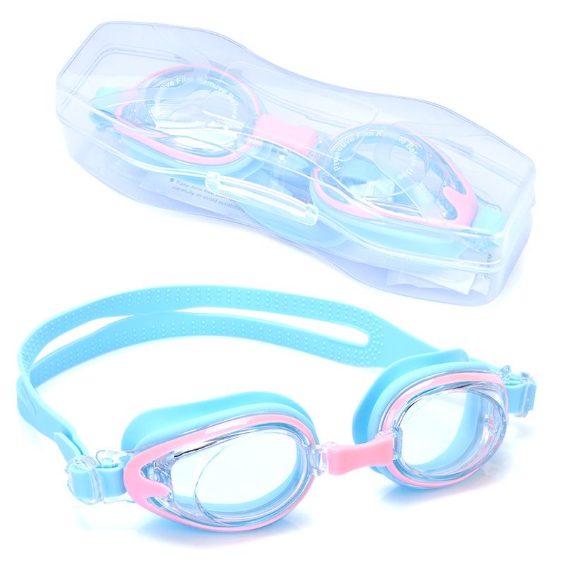 Children's HD Waterproof Anti-Fog Swimming Training Glasses Professional Protective Boys Girls Silicone Swim Goggles_desvips.com