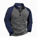 Cross-border Foreign Trade Tactical Jacket, Men's Polar Fleece Warm Autumn And Winter Pullover Color-blocked Zip-up_desvips.com