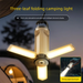 New Multifunctional Foldable Three-leaf Outdoor Camping With Hook LED Tent Light_desvips.com