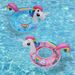 Unicorn Swim Ring With Glitter Hearts - Eco-Friendly Thickened PVC Anti-Tip Design & Underarm Float (Kids Pool Float Safe & Durable For Ages 3-8)_desvips.com