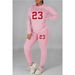 Women's Clothing Large size fat woman autumn and winter women's clothing printed personality casual two piece suit_desvips.com