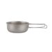 Pure outdoor titanium cooking portable foldable pan fryer picnic cookware camping flat bottomed pot_desvips.com