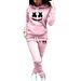 Autumn High Wait Sweathirt Fleece Korean Style Red Set Short Solid Color Urban Caual Long Sleeve Cotton Wide Leg_desvips.com
