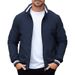 Sweatwear Men's Solid Color Blazer Pockets Sports Standard Collar Coats Lightweight Waterproof Outdoor Tops Men Jacket_desvips.com