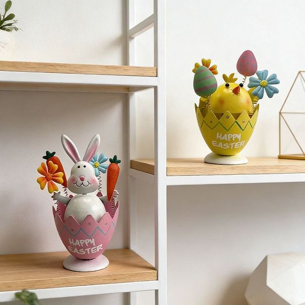 Easter Decorations, Cute Rabbit Chick Cartoon Ornaments For Desks, Counters, Indoor And Outdoor Decorations_desvips.com