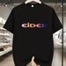 Printed Letter T-Shirt Summer Short Brand Round Neck New Casual Half Sleeve Loose Versatile Trendy Top_desvips.com