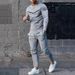 European Clothing Spring Autumn Two-piece Round Neck Long Sleeved T-shirt And Pants Set, Men's Casual Sports Set_desvips.com