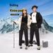 001 Boiling Gold Six-Proof Hiking Unisex Fleece-Lined Thickened Windproof Casual Couple Cold-Proof Thermal Pants Black_desvips.com