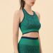 Snake Pattern Mesh High Waist Hip Lift Fitness Yoga Suit Quick Dry Breathable Running Sports Set Women_desvips.com