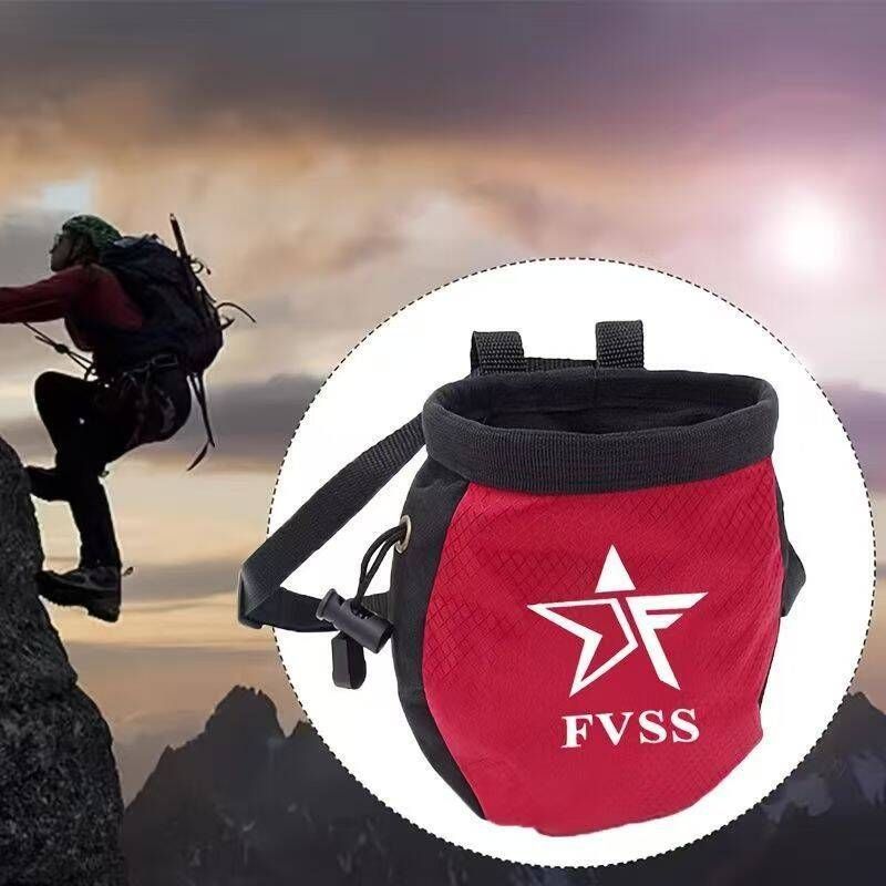 Rock Waist-mounted Rock Climbing Pouch, Hand-drying Bag, Single Bar Fitness Gymnastics Anti-slip Chalk Storage Bag_desvips.com