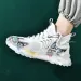 Summer Plus Size Men's Trendy Mesh Breathable Low Top Sock Casual Sneakers Popcorn Thick Soled Dad Shoes_desvips.com