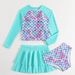 2025 Foreign Trade Children's Three-Piece Set, Mermaid Girl's Two-Piece Swimsuit For Beach Leisure_desvips.com