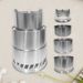 Outdoor Portable Round Firewood Charcoal Solid Alcohol Thickened Stainless Steel Camping Stove Large Size_desvips.com