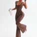 Women's Leopard Print Crossover Back Flared Onesie Yoga Suit European American Style Fitness Sports Casual Outerwear_desvips.com