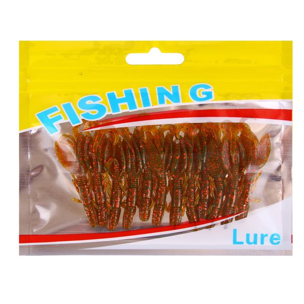 Bagged Soft Bait Crystal Shrimp (12 Pieces/pack) Lure Bait Bait Soft Worm Bait Fishing Gear_desvips.com