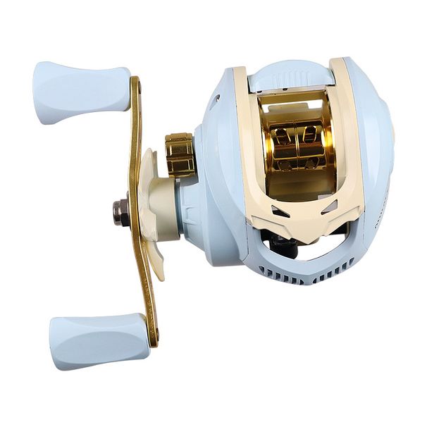Fishing Tools Macaron Black Lure Fishing Reel Raft Fishing Long Distance Anti Explosion Line Magnetic Brake Fishing Reel Water Drop Reel Full Metal_desvips.com