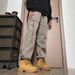001 Fleece-Lined American Style Black Cargo Men Autumn Winter Small Size Thickened Waterproof Windproof Outdoor Hiking_desvips.com