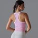 Quick Drying Breathable Ribbed Knit Sleeveless U Neck Vest Top for Yoga Running And Fitness Tight Fitting_desvips.com