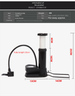 New High-Pressure Portable Mini Foot Pump For Bicycles, Mountain Electric Bikes, And Road Bikes_desvips.com