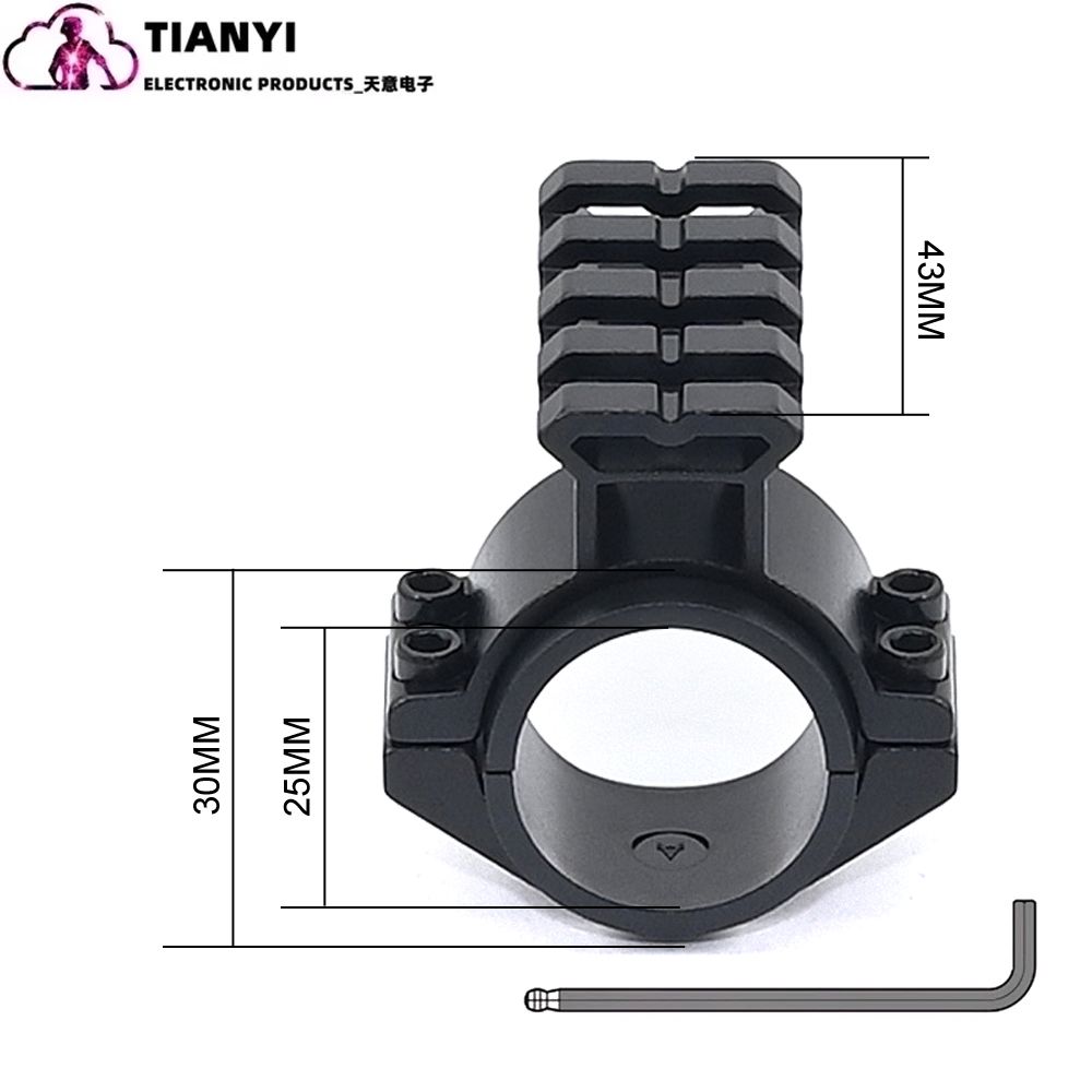 Metal Scope Holder Flashlight Fixture Top With Guide Rail 25.4mm 30mm - Clamp-On Scope Base Plate For Optics And Lighting_desvips.com