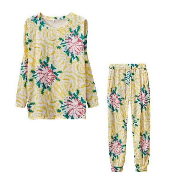 Women's Clothing autumn and winter printed casual long sleeved women's sports suit_desvips.com