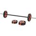 Set Bilanciere E Dischi Da 20kg Totali Con Impugnatura In PU Antiscivolo, Ø17x140 Cm, Nero E Rosso_desvips.com