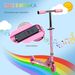 Monopattino Per Bambini 3-7 Anni Pieghevole A 2 Ruote E Altezza Regolabile, 67x30x63/68/73/76 Cm, Rosa_desvips.com