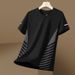 Men's Summer New Short-sleeve T-shirt For Running And Fitness, Ice Silk Thin Mesh Casual Top_desvips.com